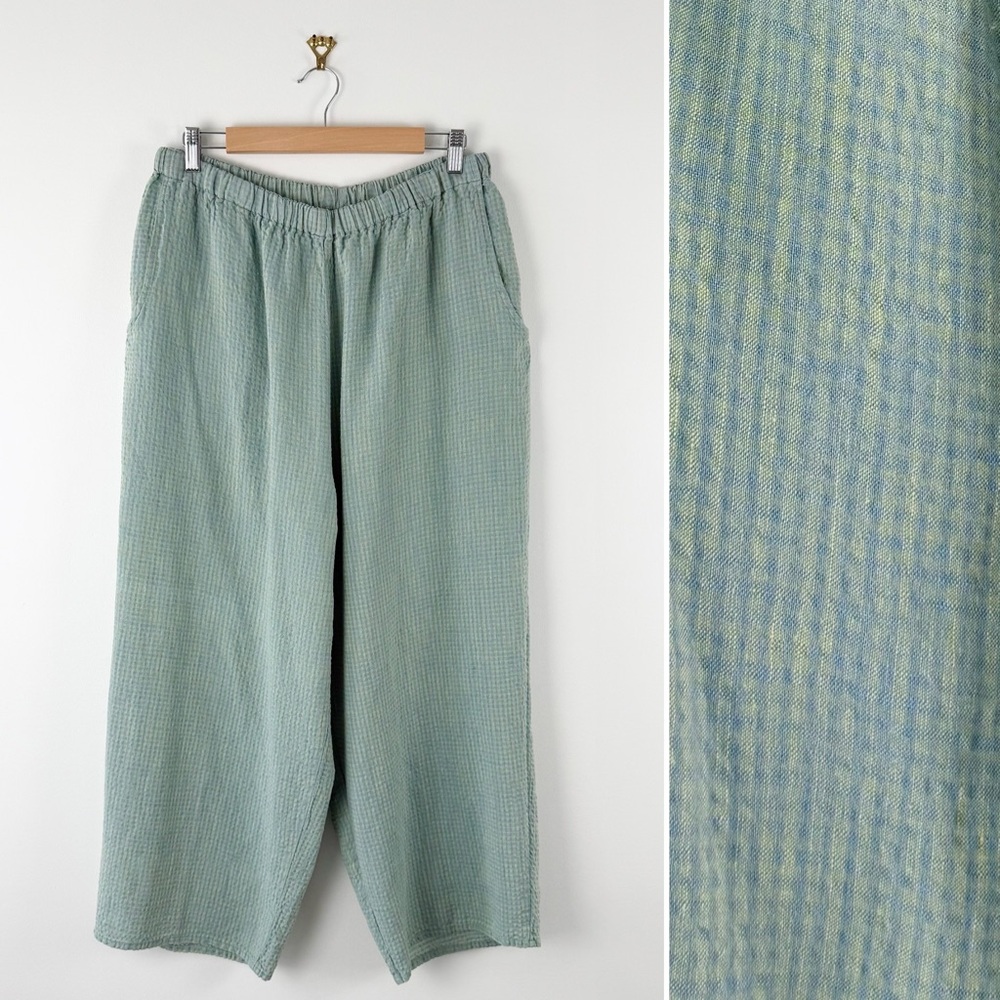 Flax Green Cropped Pants